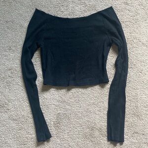 Distressed Off the Shoulder Top